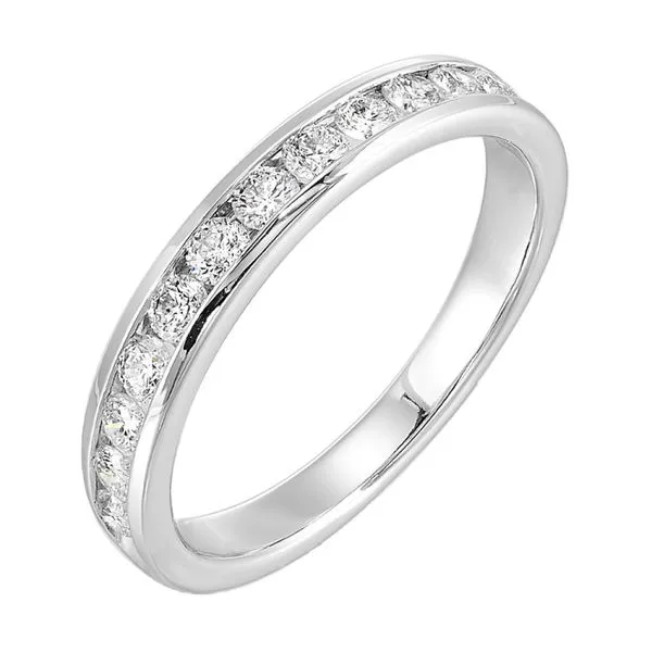14kt White Gold and 0.50ctw Diamond Channel Set Band Mees Jewelry Chillicothe, OH
