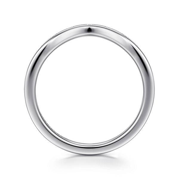 Aurivine - 14K White Gold Bezel 7 Stone Diamond Anniversary Band - 0.05 ct Image 2 Mees Jewelry Chillicothe, OH