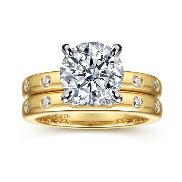 14K Yellow Gold Diamond Matching Wedding Band Image 4 Mees Jewelry Chillicothe, OH