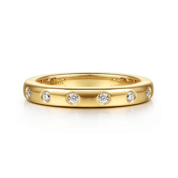 14K Yellow Gold Diamond Matching Wedding Band Mees Jewelry Chillicothe, OH