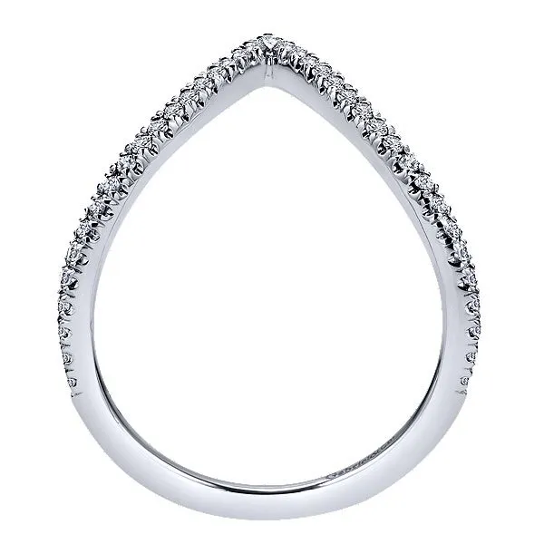 14K White Gold Diamond Chevron Ring Image 2 Mees Jewelry Chillicothe, OH