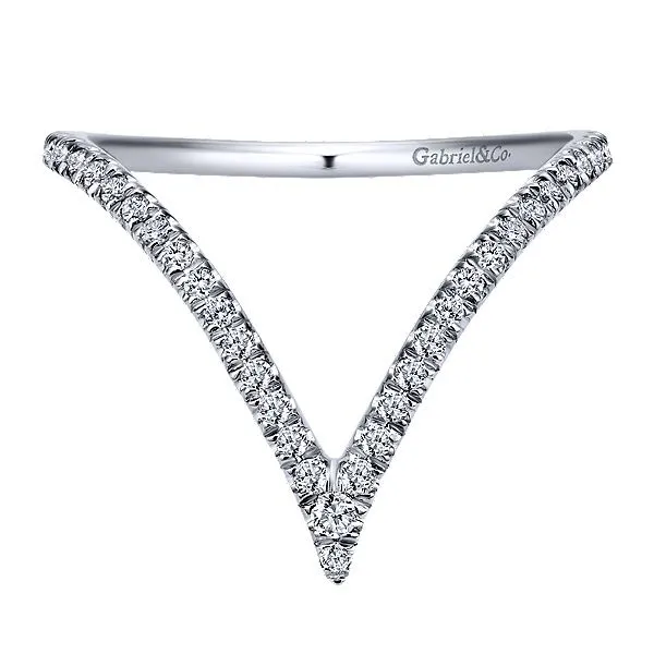 14K White Gold Diamond Chevron Ring Mees Jewelry Chillicothe, OH