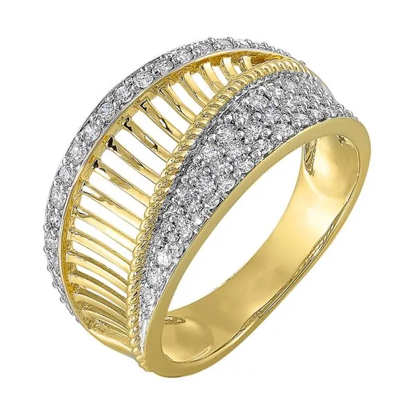 14Kt White Yellow Gold Diamond 1/2Ctw Ring Mees Jewelry Chillicothe, OH