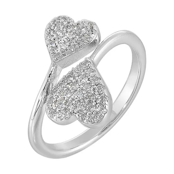 Sterling Silver Double Heart Ring Mees Jewelry Chillicothe, OH