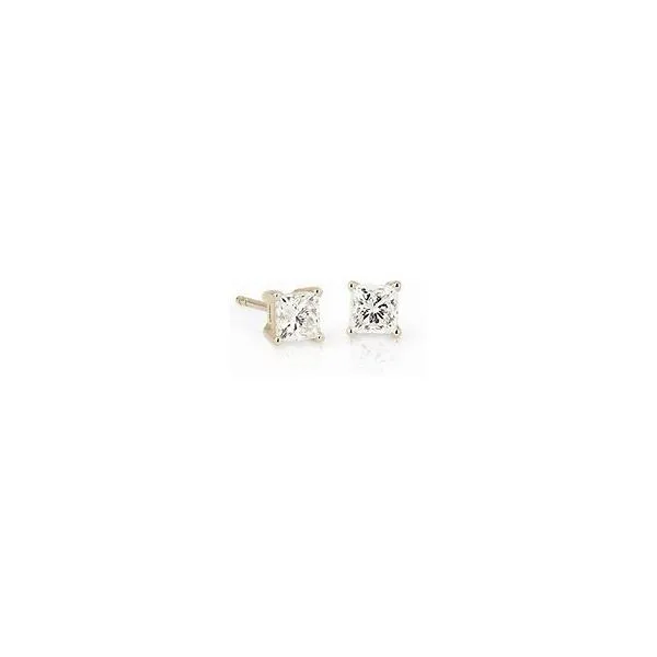 14kt Yellow Gold Princess shaped 0.38ctw Diamond Studs Mees Jewelry Chillicothe, OH