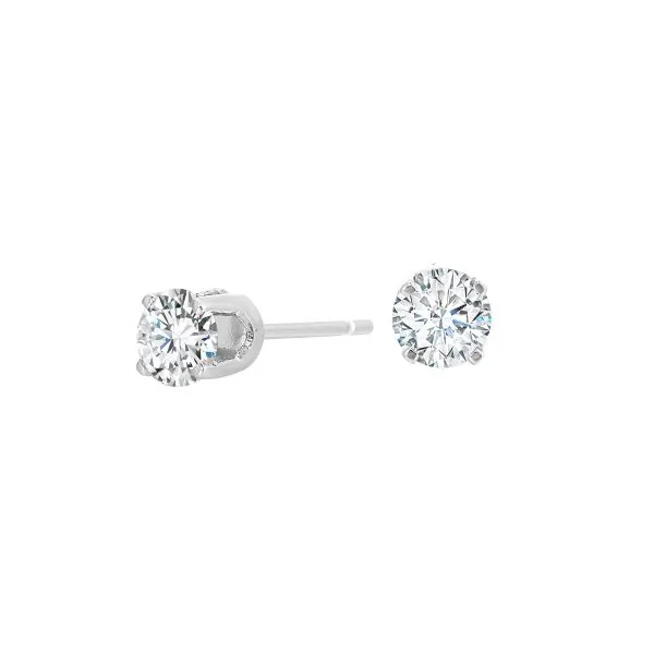 14kt White Gold 0.50ctw Diamond Stud Earrings Mees Jewelry Chillicothe, OH