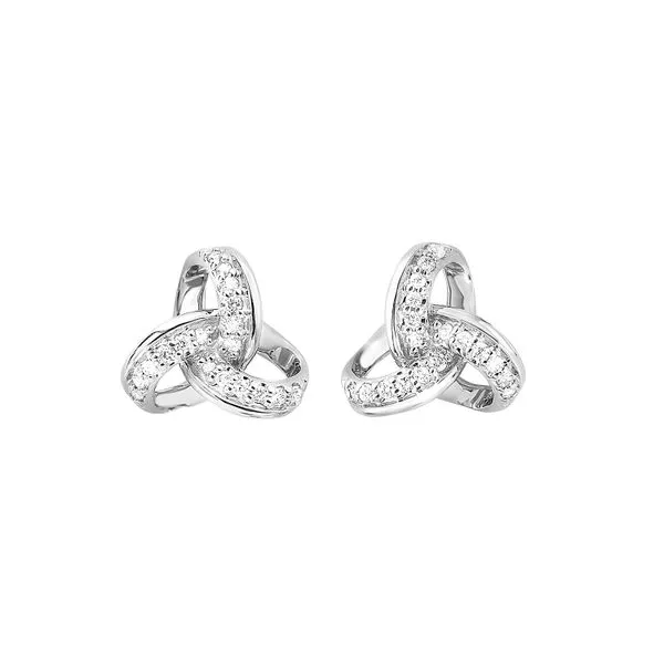 10kt White Gold 0.10ctw Diamond Earrings Mees Jewelry Chillicothe, OH