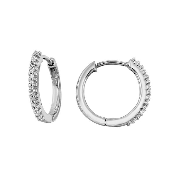 White Gold Diamond Hoops Mees Jewelry Chillicothe, OH