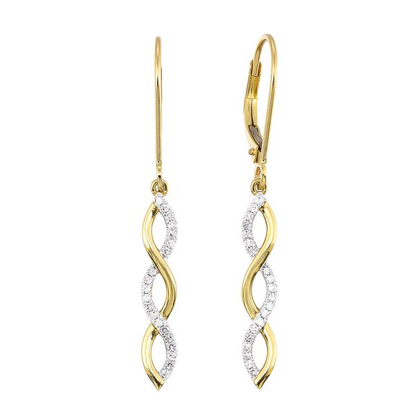 10kt Yellow Gold 0.14ctw Diamond Earrings Mees Jewelry Chillicothe, OH