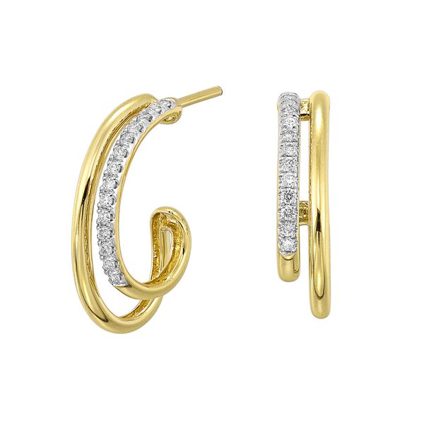 Yellow Gold Diamond Earrings Mees Jewelry Chillicothe, OH