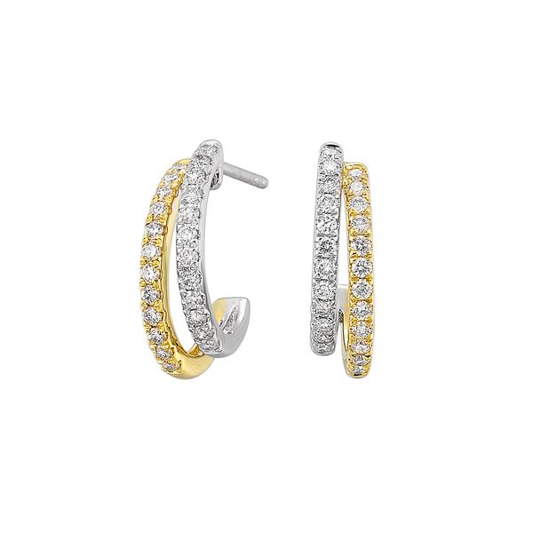 Two-tone Diamond Earrings Mees Jewelry Chillicothe, OH