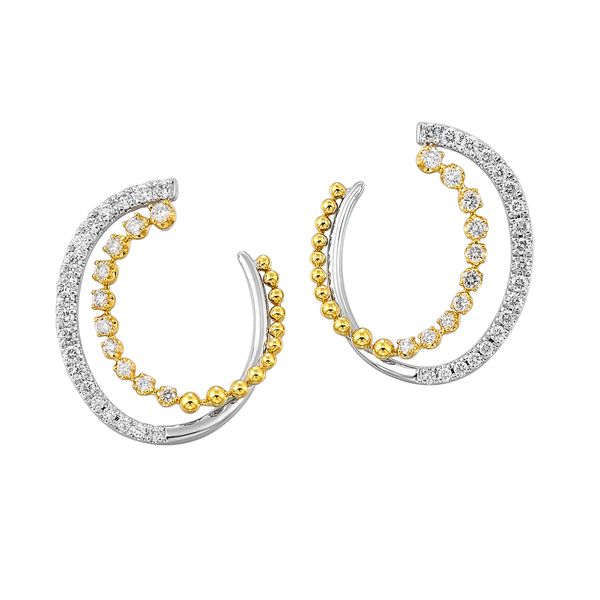 Two-tone Diamond Earrings Mees Jewelry Chillicothe, OH