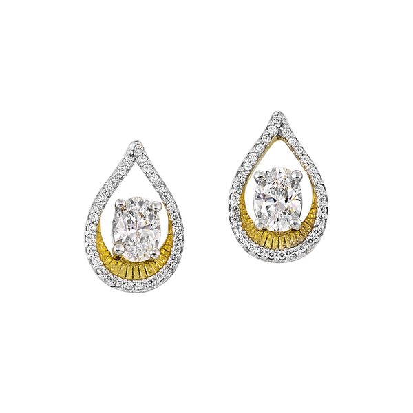 Yellow Gold Diamond Earrings Mees Jewelry Chillicothe, OH