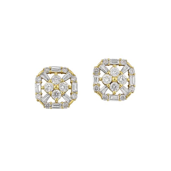 Yellow Gold Diamond Earrings Mees Jewelry Chillicothe, OH