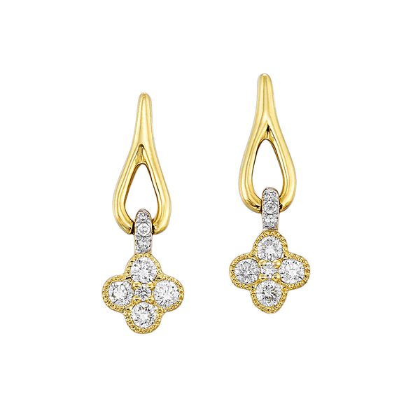 Yellow Gold Diamond Earrings Mees Jewelry Chillicothe, OH
