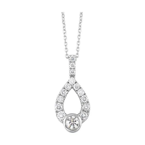14kt White Gold 0.25ctw Diamond Pendant Mees Jewelry Chillicothe, OH