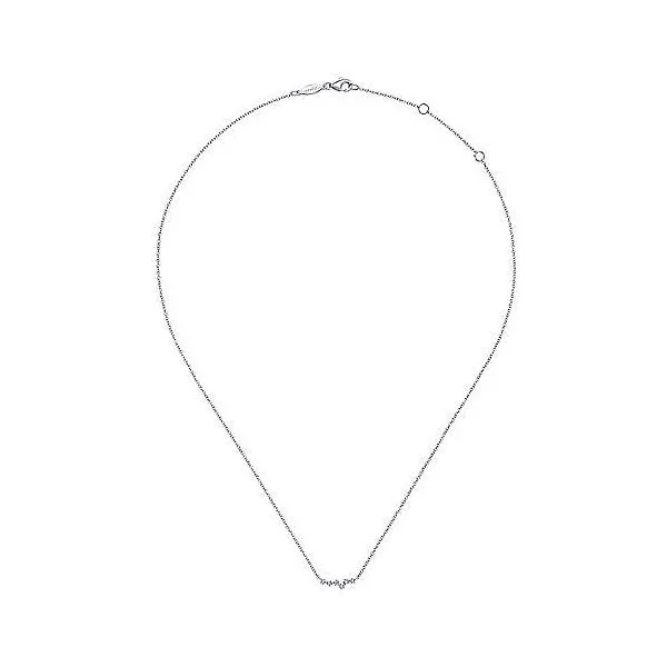 14K White Gold Diamond Constellation Bar Necklace Image 2 Mees Jewelry Chillicothe, OH