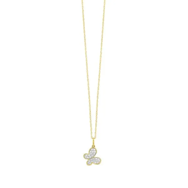 10kt Yellow Gold Diamond Butterfly Pendant Mees Jewelry Chillicothe, OH