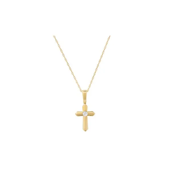 10kt Yellow Gold Diamond Cross Pendant Mees Jewelry Chillicothe, OH