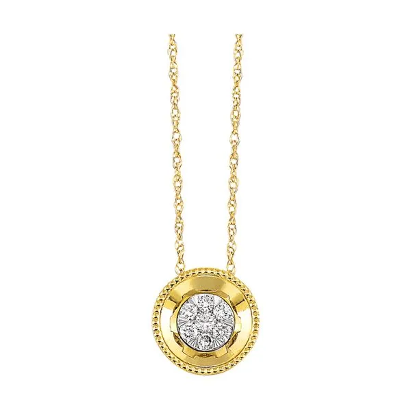 14Kt Yellow Gold Diamond 1/10Ctw Pendant Mees Jewelry Chillicothe, OH