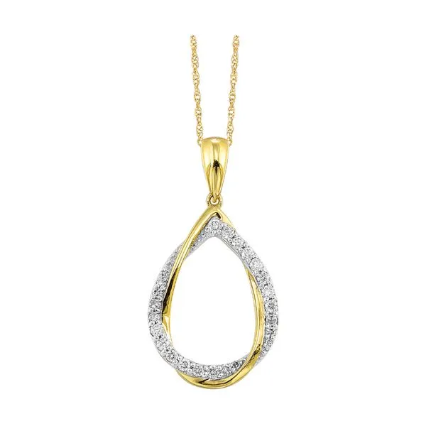 14Kt Yellow Gold Diamond 1/5Ctw Pendant Mees Jewelry Chillicothe, OH