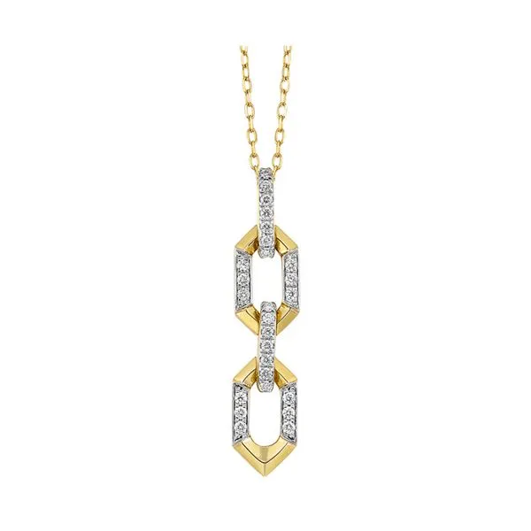 14Kt Yellow Gold Diamond 1/5Ctw Pendant Mees Jewelry Chillicothe, OH