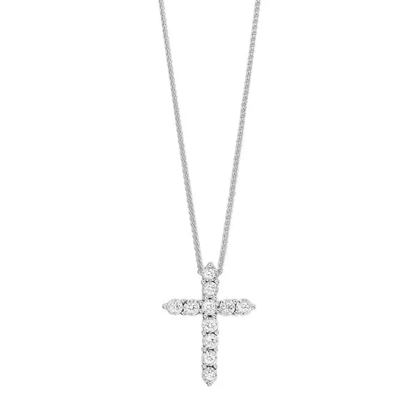 10kt White Gold 0.10ctw Diamond Cross Pendant Mees Jewelry Chillicothe, OH