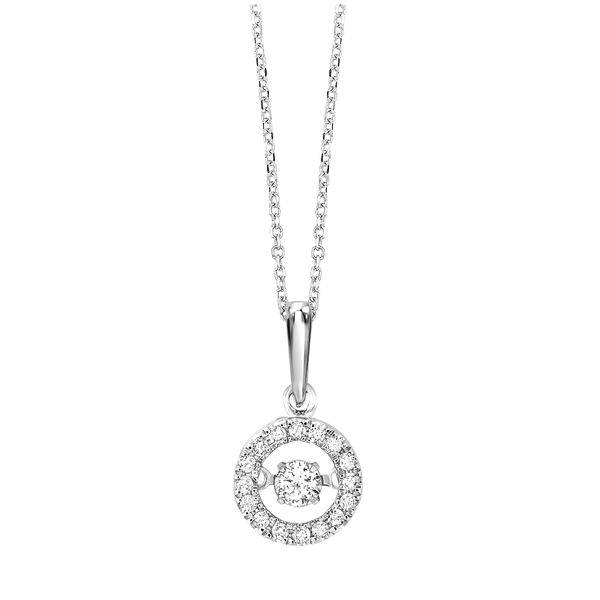 10kt White Gold 0.20ctw Diamond Rhythm of Love Pendant Mees Jewelry Chillicothe, OH
