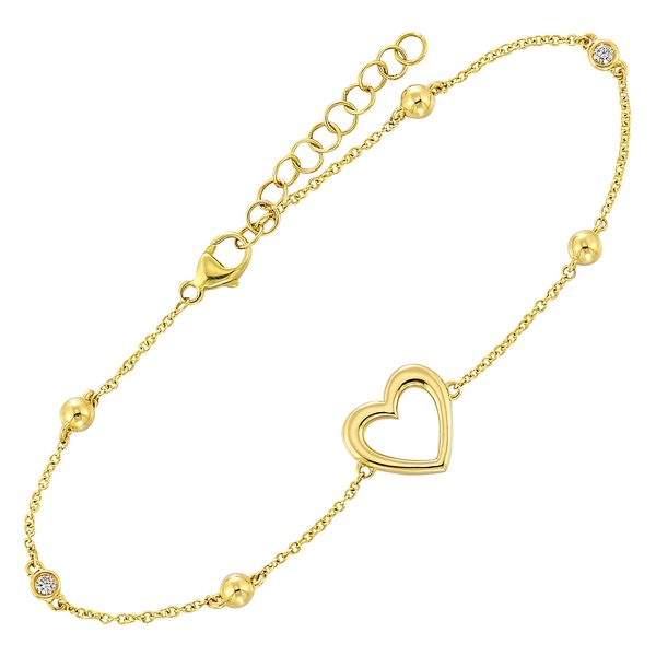 14Kt Yellow Gold Diamond 1/20Ctw Bracelet Mees Jewelry Chillicothe, OH