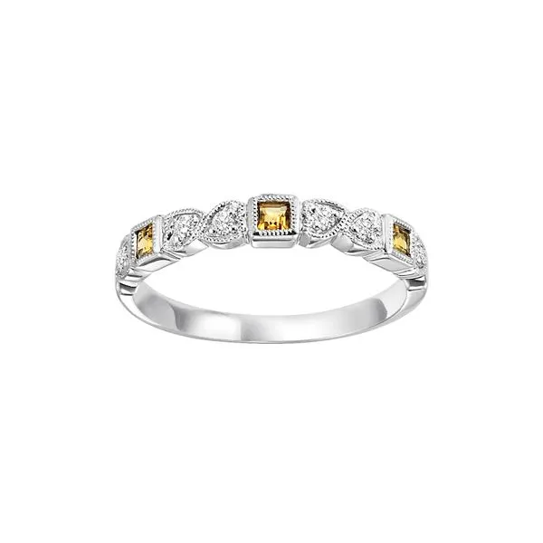 10kt White Gold Citrine and Diamond Ring Mees Jewelry Chillicothe, OH
