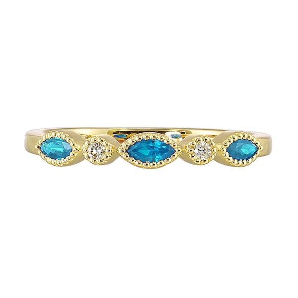 Blue Topaz and Diamond Ring Mees Jewelry Chillicothe, OH