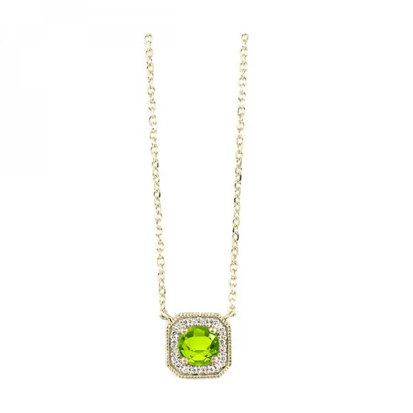 10kt Yellow Gold Peridot and Diamond Pendant Mees Jewelry Chillicothe, OH