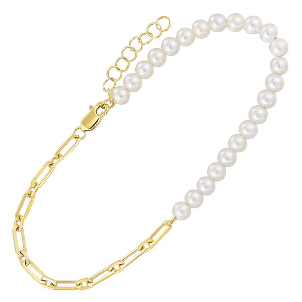 14Kt Yellow Gold Pearl Bracelet Mees Jewelry Chillicothe, OH