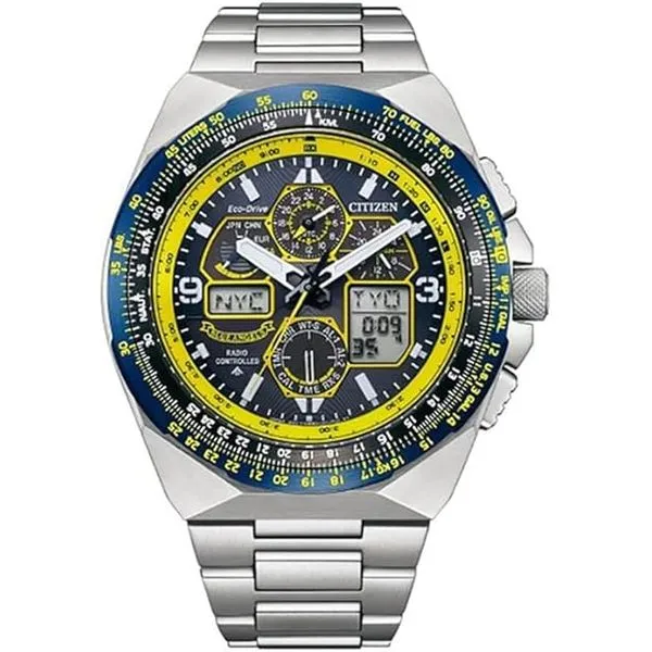 Citizen Promaster Skyhawk A-T Chronograph GMT Eco-Drive Blue Dial Men's Watch Mees Jewelry Chillicothe, OH