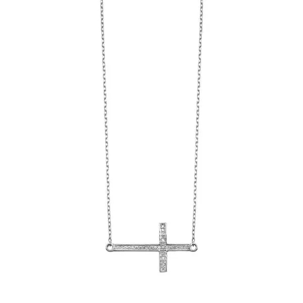 Sterling Silver Diamond Cross Pendant Mees Jewelry Chillicothe, OH