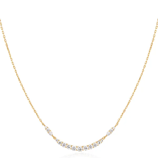 Gold Arc Pavé Necklace Mees Jewelry Chillicothe, OH