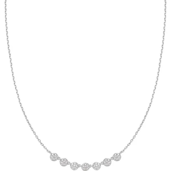 Silver Pavé Multi Beaded Chain Necklace Mees Jewelry Chillicothe, OH