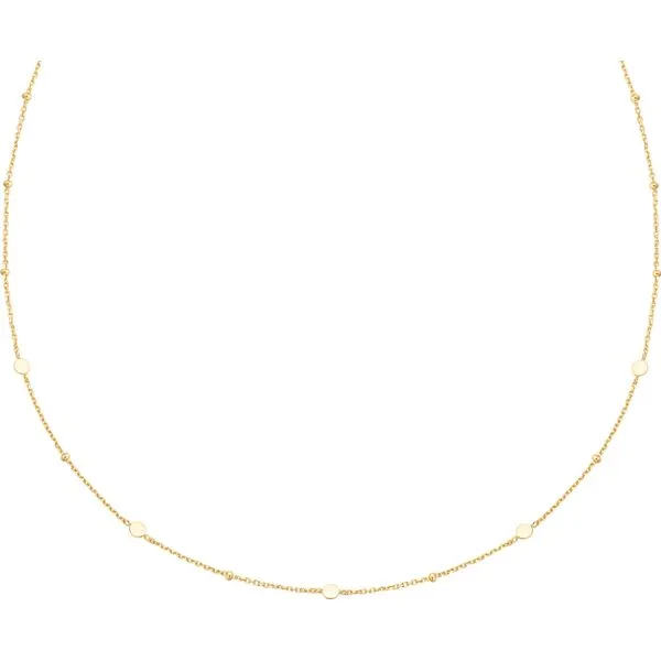 Gold Disc Station Necklace Mees Jewelry Chillicothe, OH