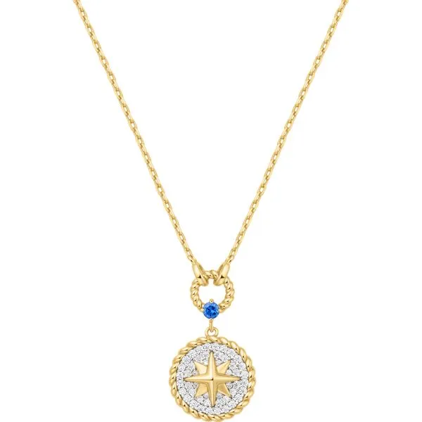 Two-Tone Eight-Pointed Star Signet Necklace Mees Jewelry Chillicothe, OH