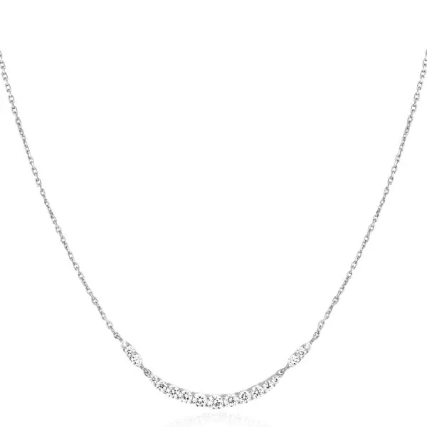 Silver Arc Pave Necklace Mees Jewelry Chillicothe, OH