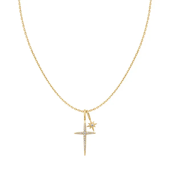Gold Guiding Star Charm Necklace Mees Jewelry Chillicothe, OH