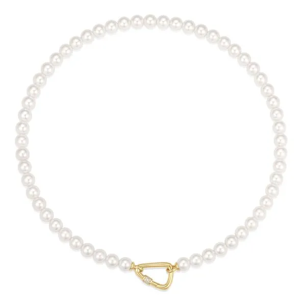 Gold Lobster Clasp Shell Pearl Necklace Mees Jewelry Chillicothe, OH
