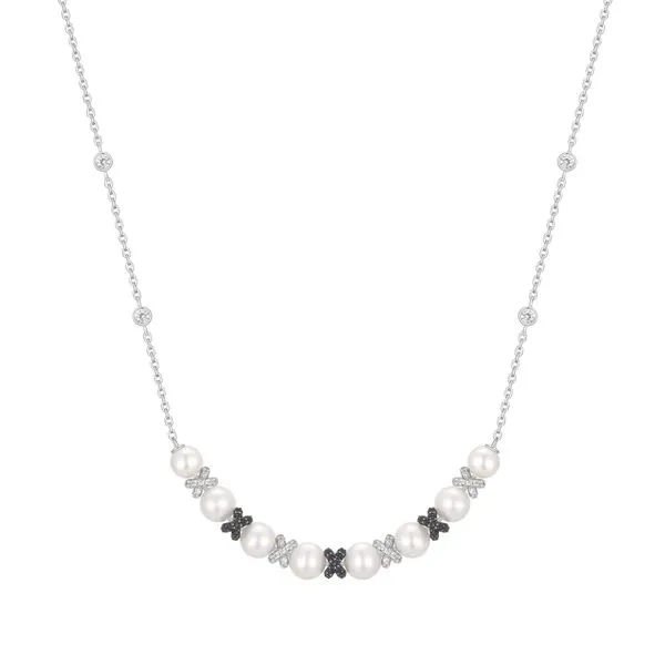 Silver Sparkling Braided Shell Pearl Necklace Mees Jewelry Chillicothe, OH
