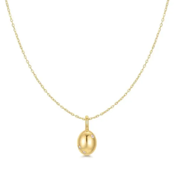 Gold Floral Oval Pendent Necklace Mees Jewelry Chillicothe, OH