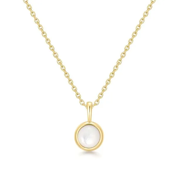 Gold Mother of Pearl Pendant Necklace Mees Jewelry Chillicothe, OH