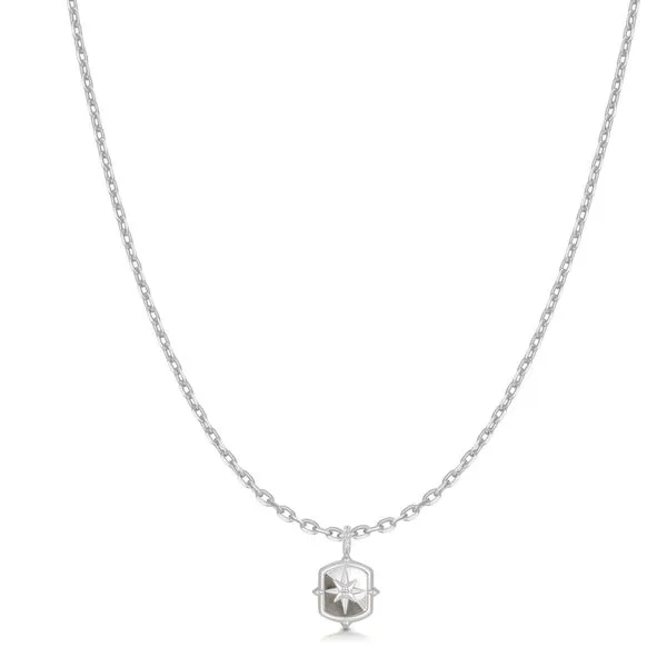 Silver Colour-Block Mother of Pearl Star Necklace Mees Jewelry Chillicothe, OH