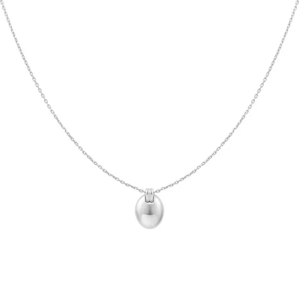 Silver Oval Charm Necklace Mees Jewelry Chillicothe, OH