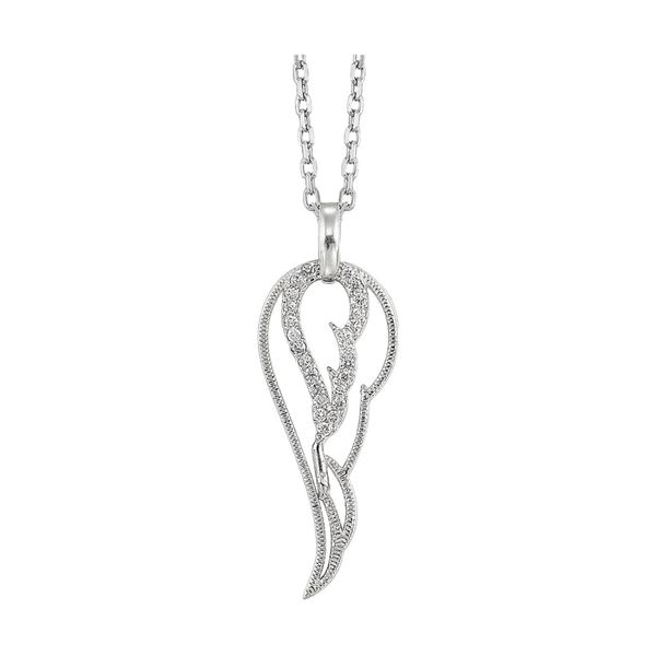 Silver Diamond 1/10Ctw Pendant Mees Jewelry Chillicothe, OH