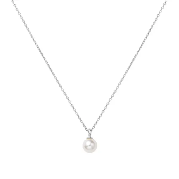 Silver Pearl Drop Pendant Necklace Mees Jewelry Chillicothe, OH