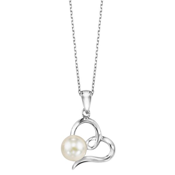 Sterling Silver Pearl Heart Pendant Mees Jewelry Chillicothe, OH